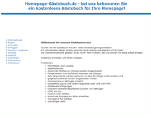 Tablet Screenshot of homepage-gaestebuch.de